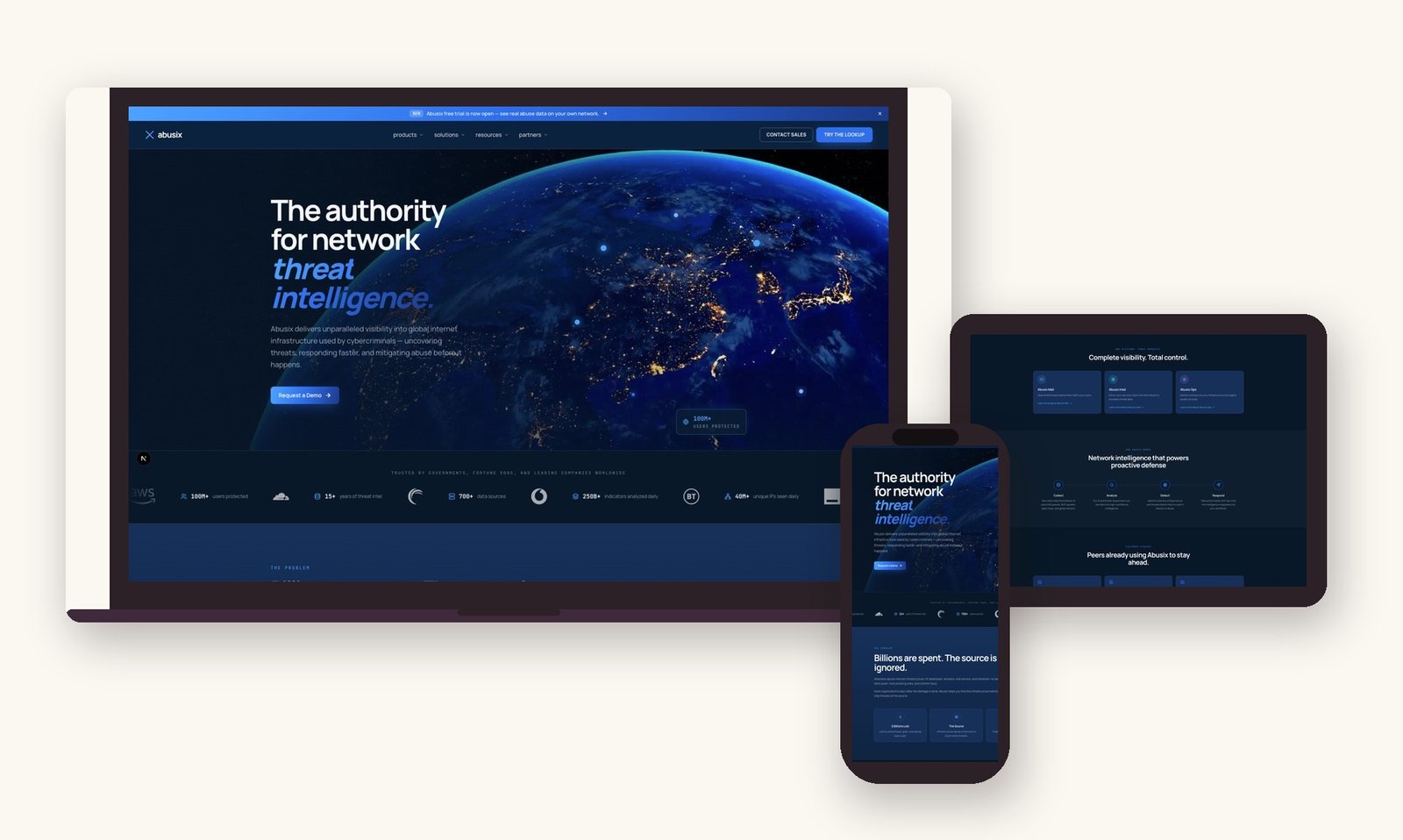 Abusix homepage redesign concept